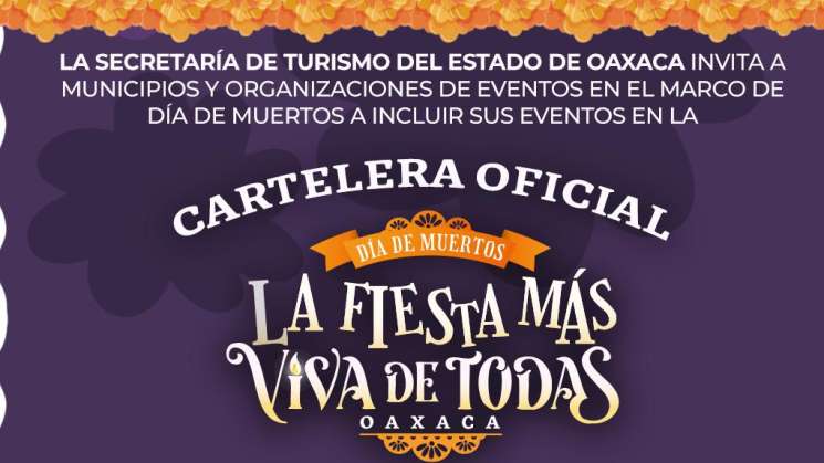 SECTUR convoca a participar en programación de Día de Muertos