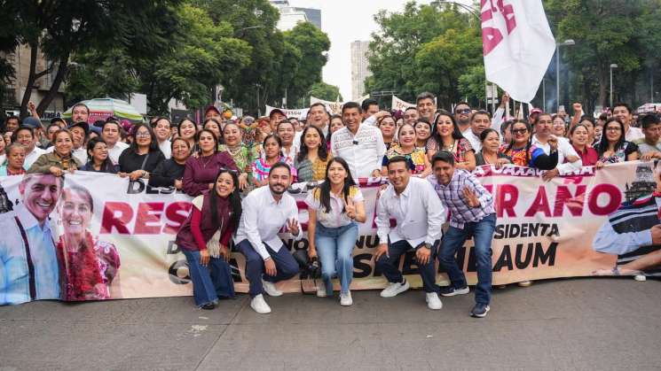 Oaxaca presente con 30 mil morenistas en informe de Sheinbaum