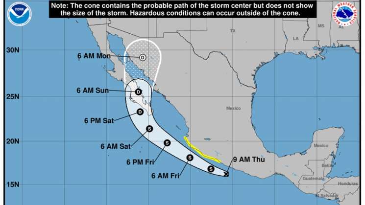 Alerta: Depresión tropical provocará intensas lluvias en Oaxaca