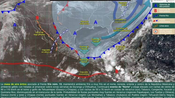 Continúan bajas temperaturas y lluvias en regiones de Oaxaca