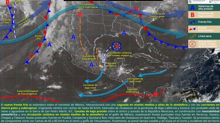 Pronóstican lluvias y niebla en Oaxaca