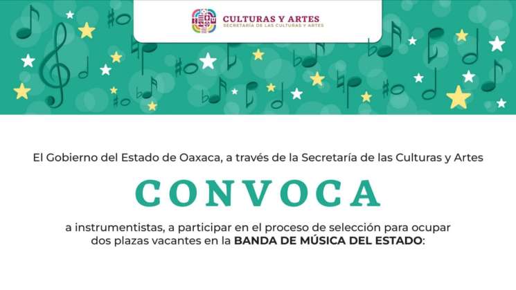Convocan a instrumentistas para la Banda de Música del Estado