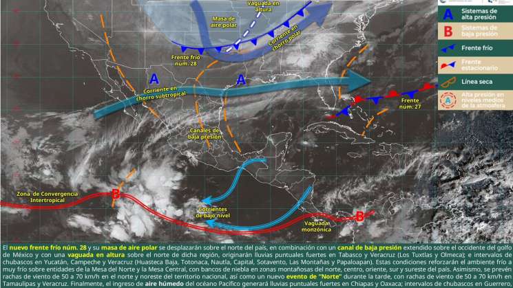 Continúan vientos moderados, lluvias y frío matutino