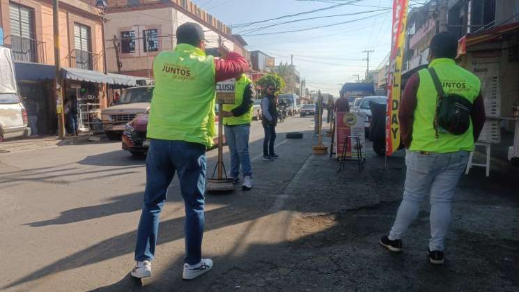 Municipio libera al tránsito, la calle Nuño del Mercado
