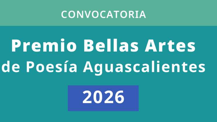 Lanzan convocatoria del Premio Aguascalientes de Poesía 2026