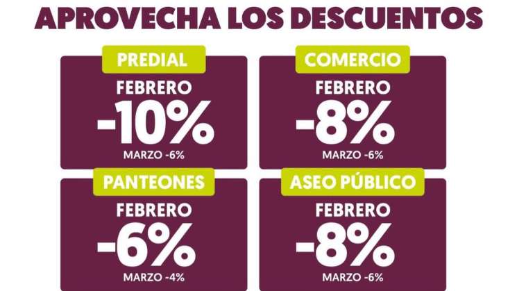 Municipio continúa con descuentos en impuestos y derechos