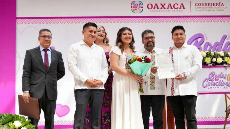 418 parejas, se casan para tener certeza jurídica familiar