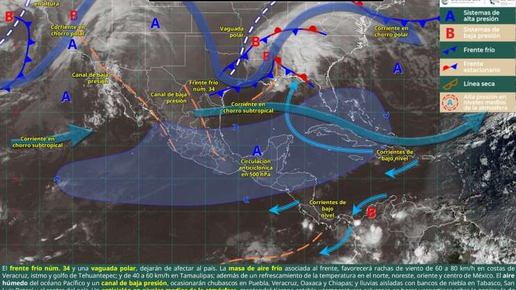 Evento del Norte y fríos en serranías por Frente Frío 34