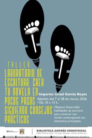 Biblioteca Herstrosa invita a su Taller Creativo de Novela