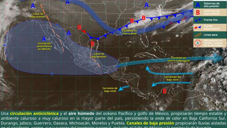 Nublados y chubasco en territorio estatal
