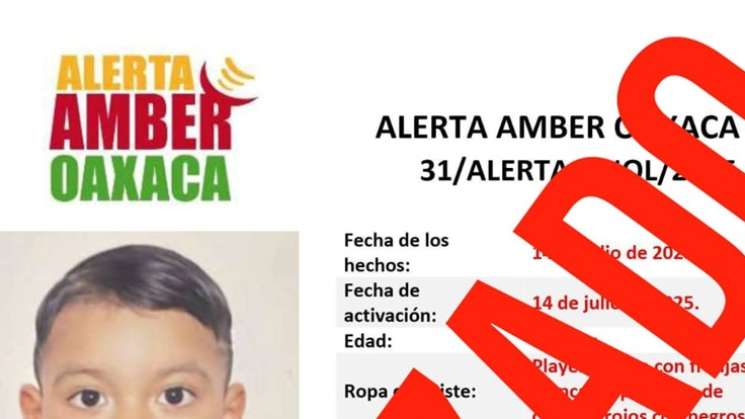 Hallan a niño no localizado sin decir estatus del presunto raptor