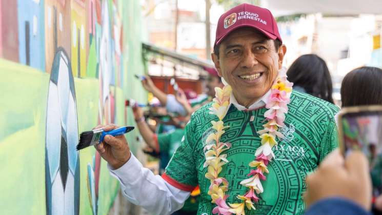 Tequio para celebrar a la tierra y recibir el Mundial