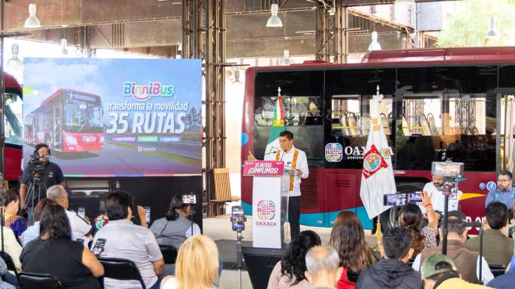Cumple Gobierno de Oaxaca con meta de 35 rutas del BinniBus