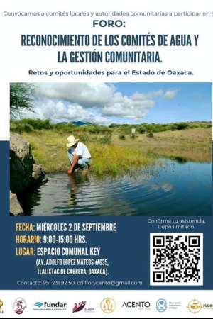 Convocan al Foro Reconocimiento de Comités de Agua en Oaxaca 